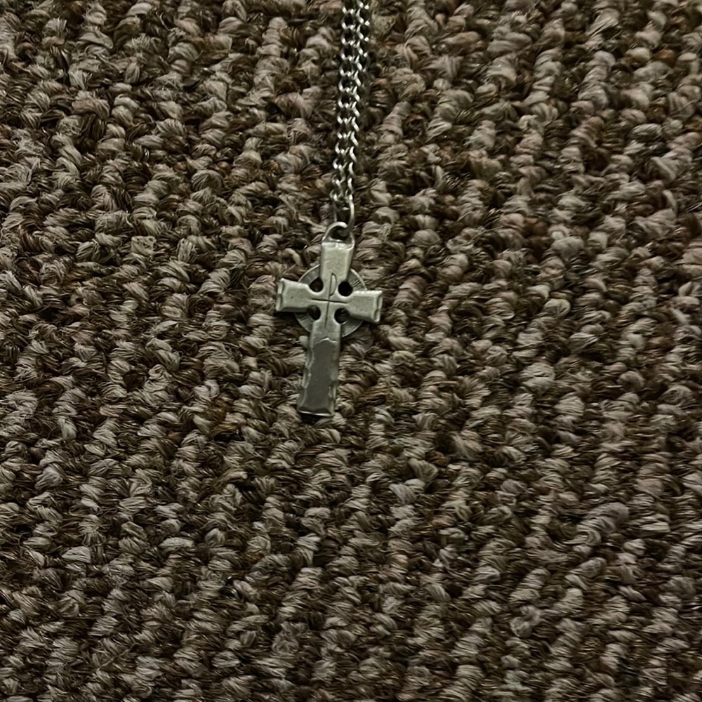 Silver cross necklace